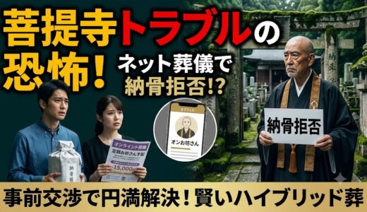 【納骨拒否の悲劇】ネット葬儀と菩提寺のトラブルを防ぐ！「よりそうお葬式準備ガイド」を使った事前交渉術
