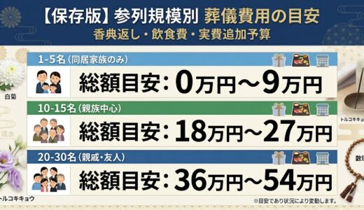 【人数別シミュレーション】家族葬の飲食費・香典返しはいくら？1〜30名の実費目安と節約術