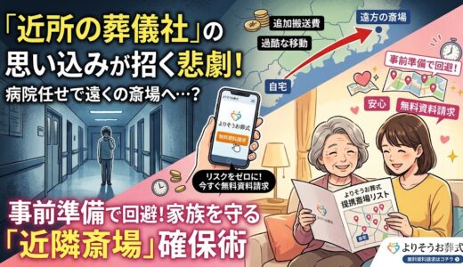 よりそうお葬式で「遠方の葬儀社」に回されるリスクと追加費用の罠！近隣手配の鉄則