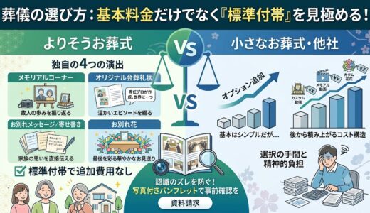 【徹底比較】よりそうお葬式独自の「4つの演出サービス」とは？標準付帯のメリットと写真付き資料の活用法