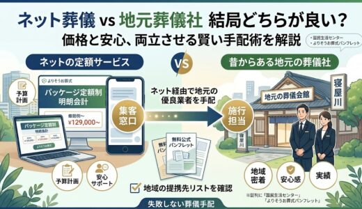【ネット葬儀 vs 地元の葬儀社】費用のカラクリと「提携先」の真実。元コンサルが明かす賢い選択基準