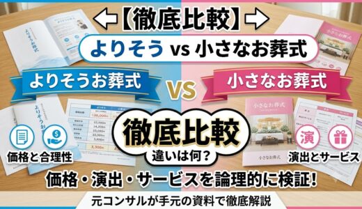 【徹底比較】「よりそう」と「小さなお葬式」の違いとは？手元の資料から価格と演出の差を論理的に検証